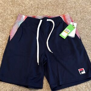 Fila Dark Blue Shorts with White Accents
